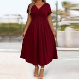 ELEGANT LONG DRESS CHIC FEMININE LOOK_CWDHL1037