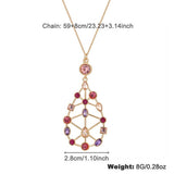 Womens Fashion Colored Rhinestone Necklace
