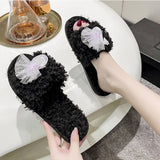 HOMEN LEISURE ROLL PLUSH OPEN TOED SLIPPERS_CWSHS0366