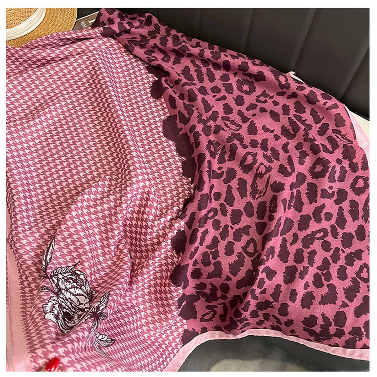 Fashionable Thin Plaid Warm Shawl Scarf