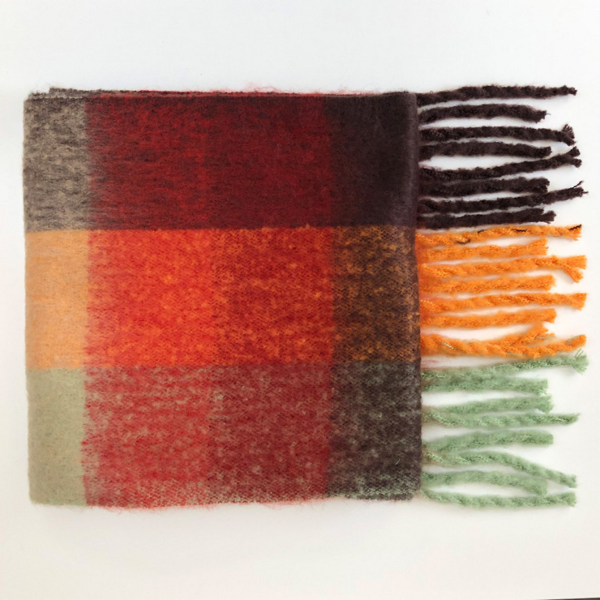 COLORFUL TARTAN SCARF COZY THICK WINTER WRAP_CWASC2693