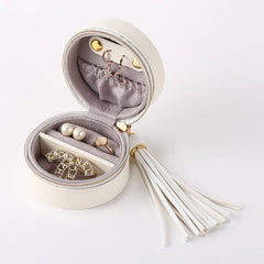 ROUND MINI TRAVEL PORTABLE JEWELRY STORAGE BOX_CWAJE1543
