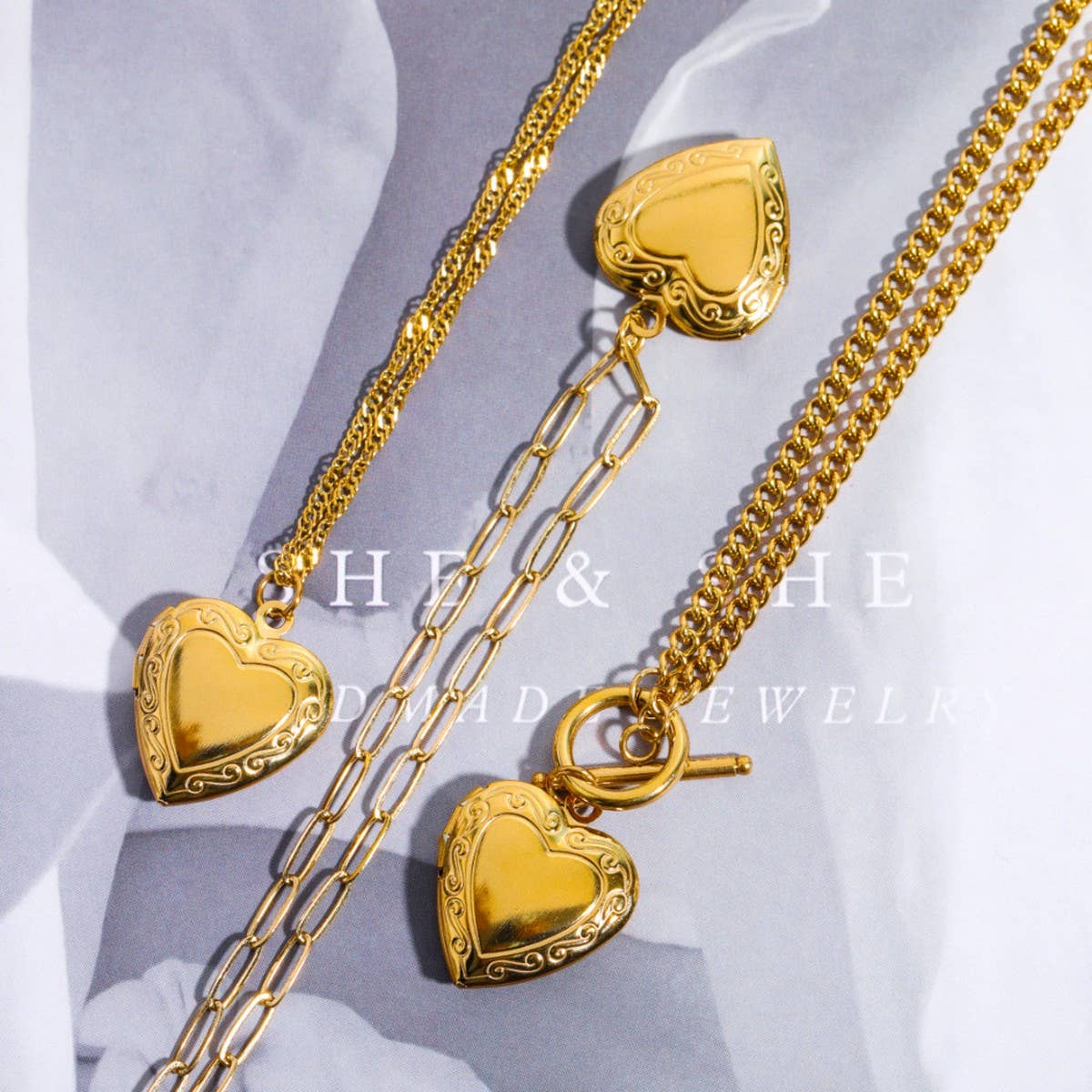 LOVE PHOTO BOX PENDANT CLAVICLE NECKLACE_CWMM5691