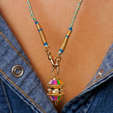 CREATIVE DOPAMINE TWIST IRREGULAR NECKLACE_CWMM3892