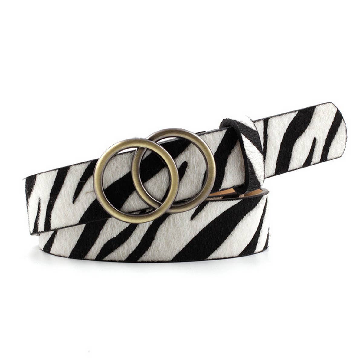 Cwabe0884_Simple Women'S Round Buckle Belt