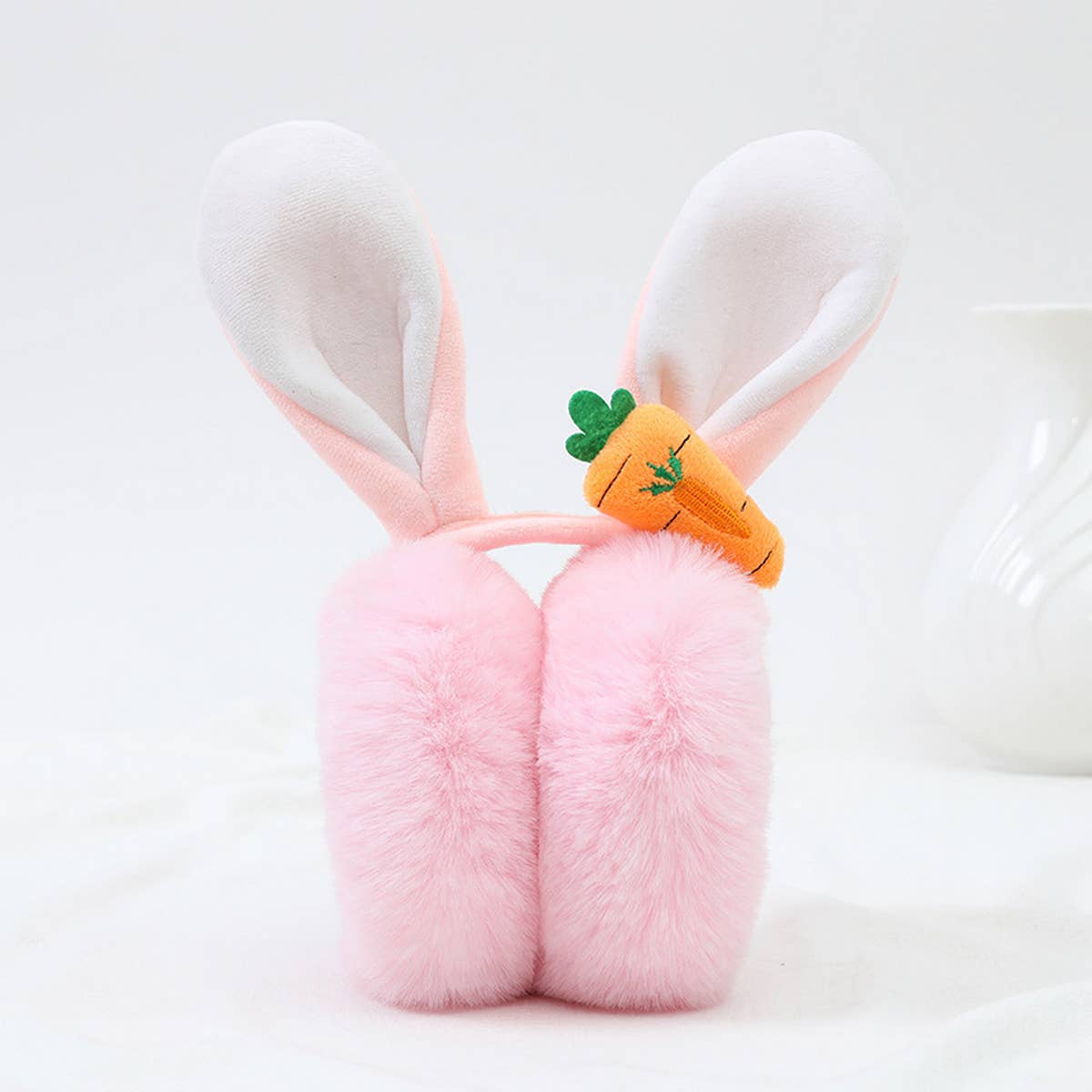 Women Cute Rabbit Ears Foldable Earmuffs_Cwmm1436