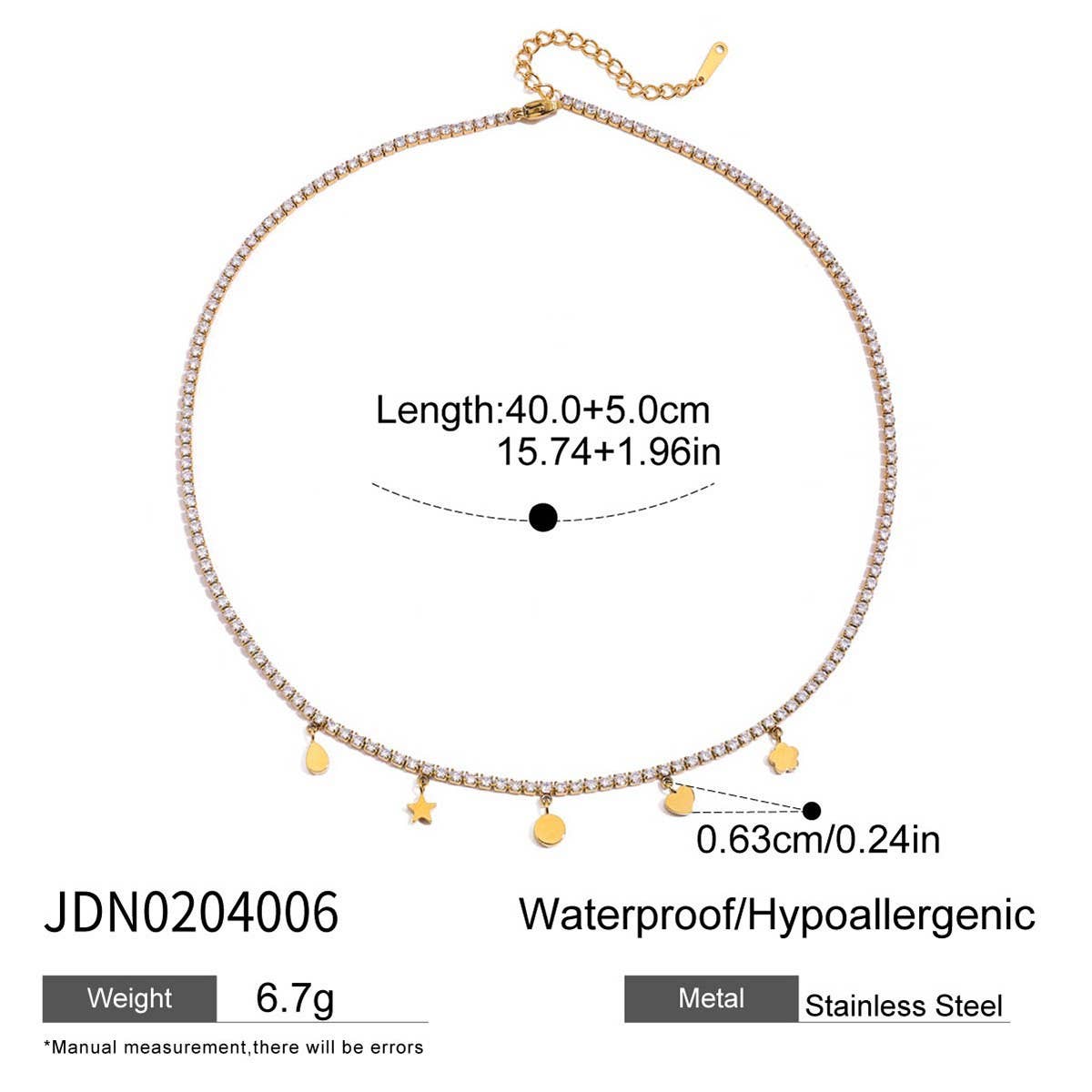 LUXURY 18K GOLD STAR HEART ZIRCON NECKLACE_CWAJE4829