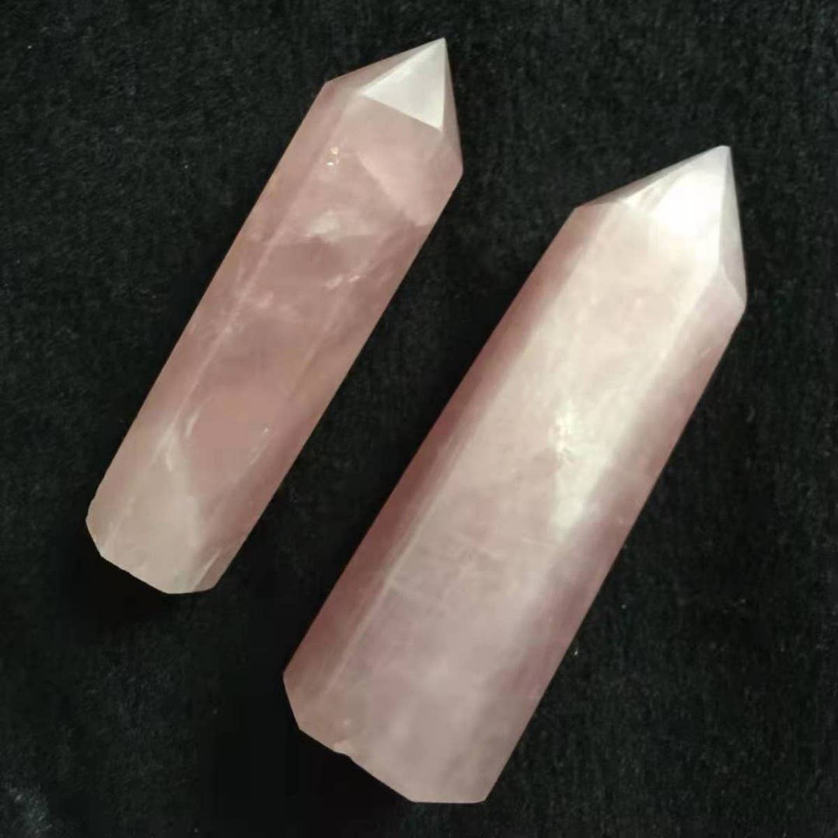 ROSE QUARTZ CRYSTAL POINT HEX TOWER_CWMM8100