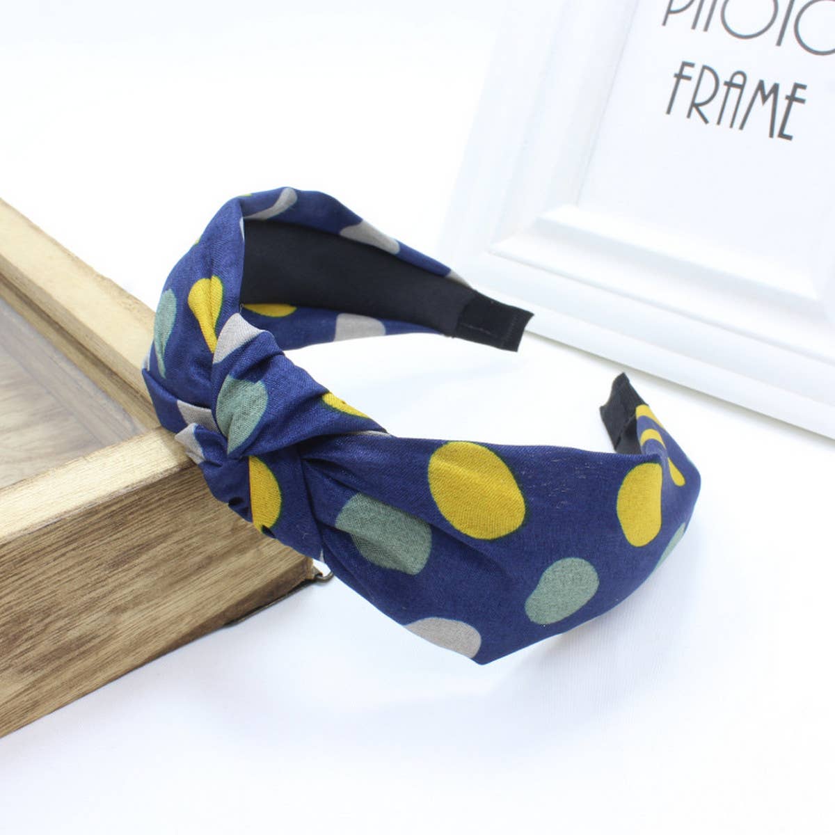 SIMPLE WIDE BRIMMED FABRIC CROSS KNOT HEADBAND_CWAHA1677