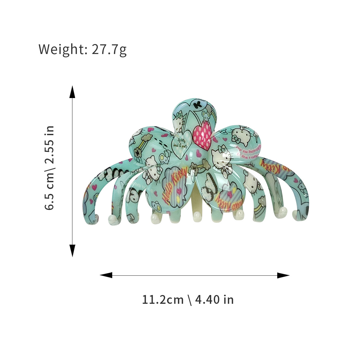 Vintage Floral Claw Clip Elegant Chinese Grip