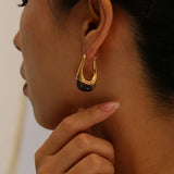 MINIMALIST STAINLESS STEEL SMOOTH TEARDROP EARRINGS_CWMM8906