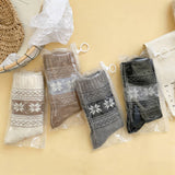 Womens Thick Wool Slouchy Retro Crew Socks_Cwms03286