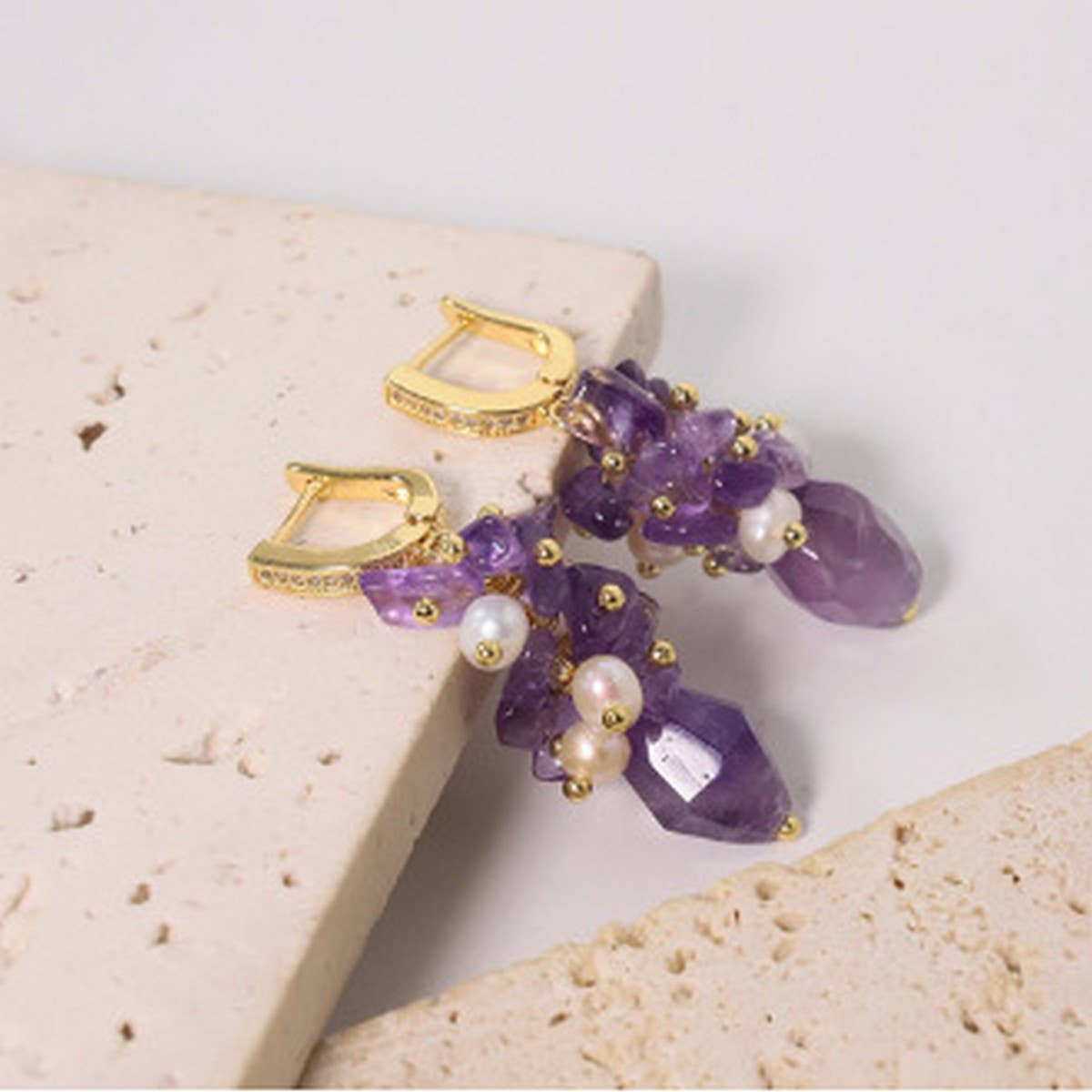 SIMPLE AND VERSATILE HIGH END PURPLE EARRINGS_CWAJE3771