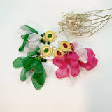 BOHO TASSEL FLOWER EARRINGS HANDMADE CHIC DESIGN_CWMM6283