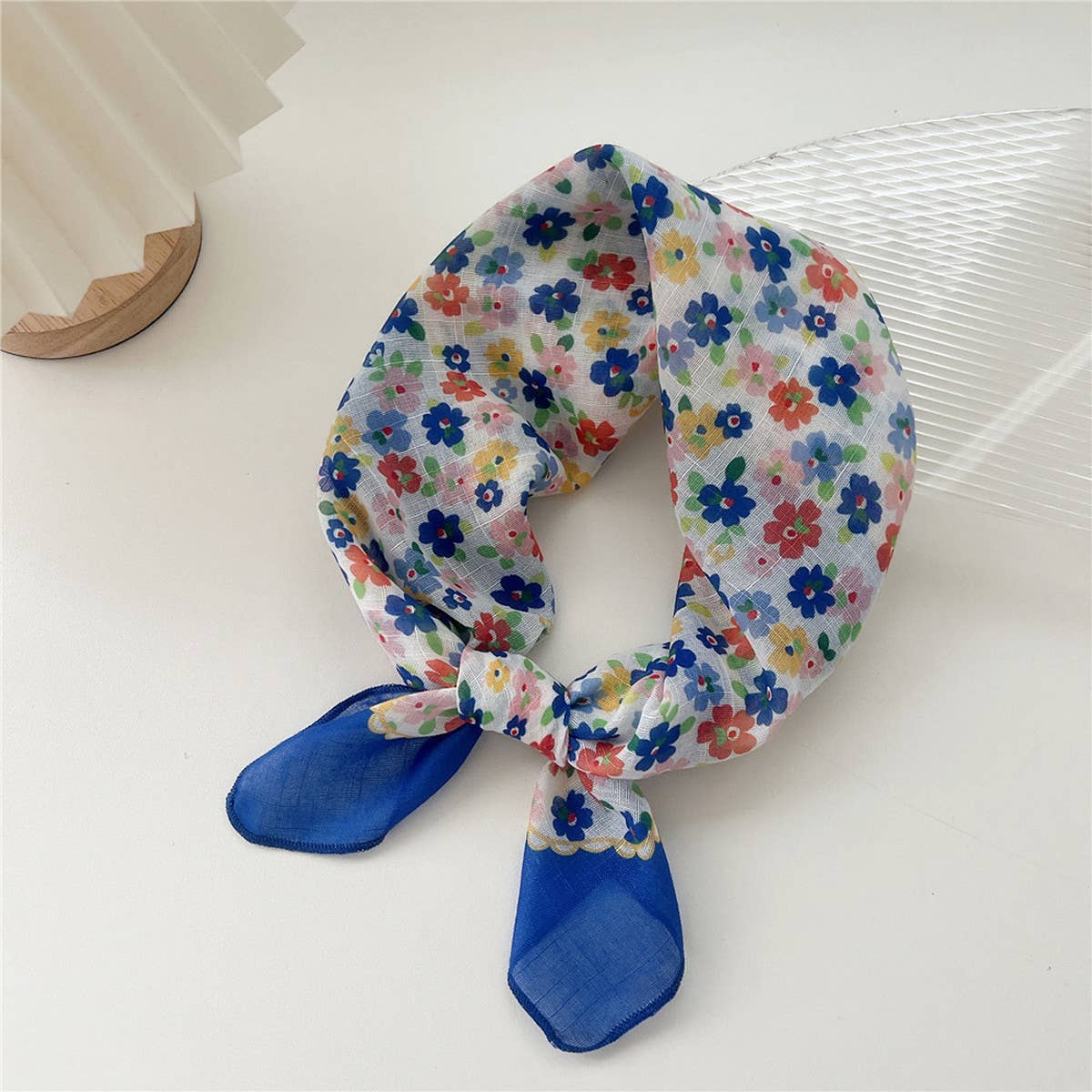 COTTON LINEN SQUARE SCARF BREATHABLE NECK WRAP_CWMS0673