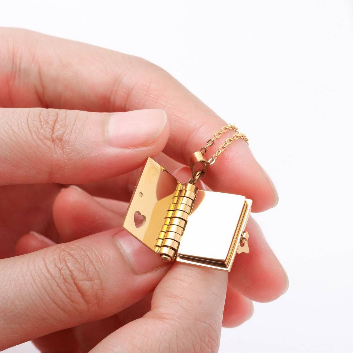 COUPLE OPEN AND CLOSE BOOK PENDANT NECKLACE_CWMM5692