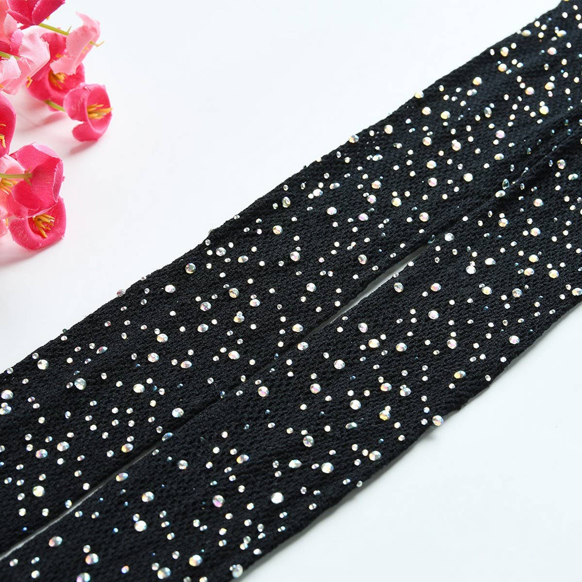 Women Sparkle Rhinestone Fishnets Stockings_Cwms0230