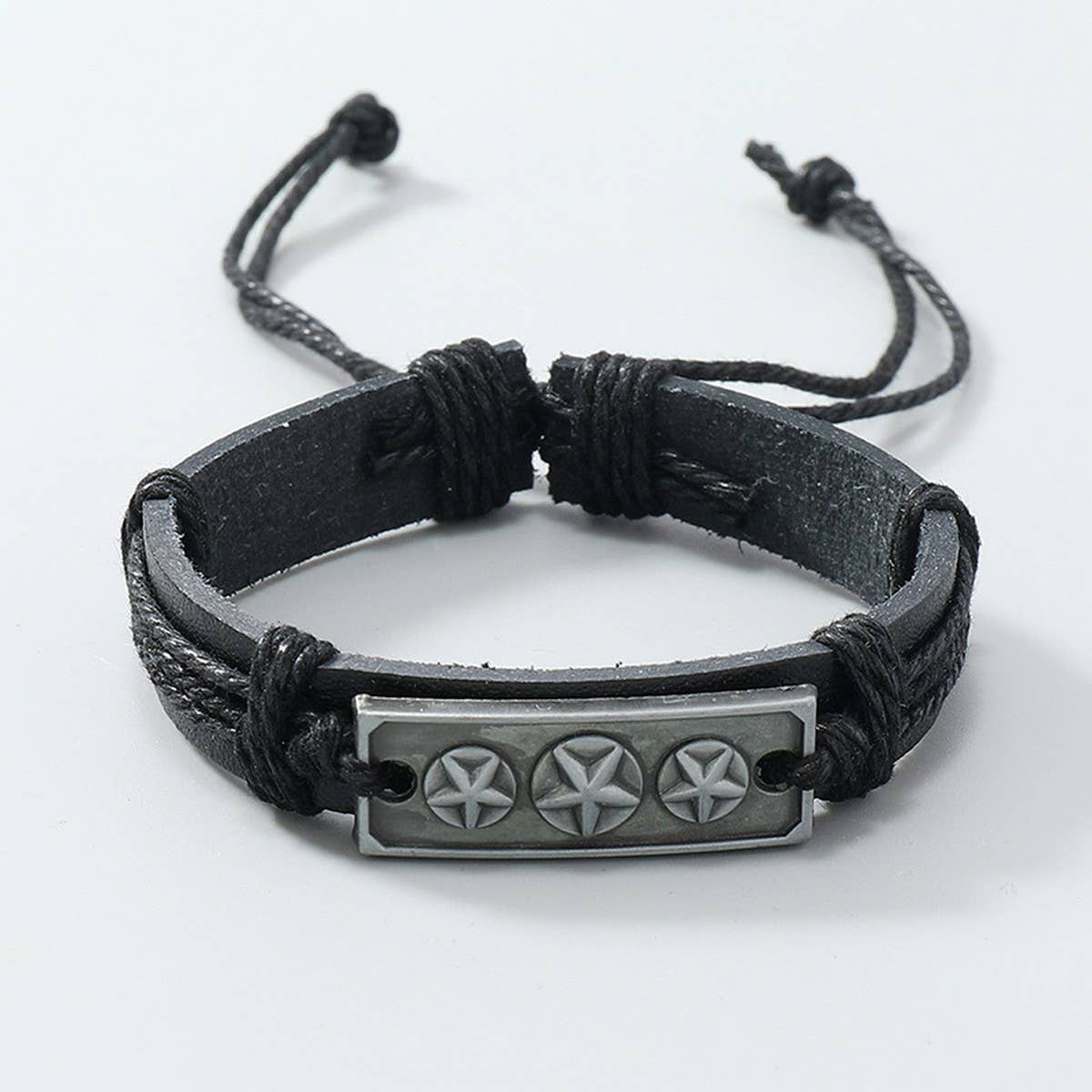 SIMPLE HAND WOVEN VINTAGE LEATHER BRACELET_CWMM4517