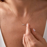 12 BIRTHSTONE PENDANT CLAVICLE NECKLACE_CWMM5670