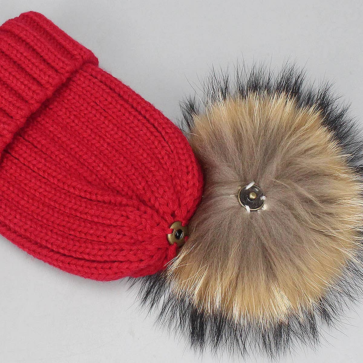 Unisex Knit Beanie Hat With Pom For Winter_Cwah05051