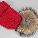 Unisex Knit Beanie Hat With Pom For Winter_Cwah05051