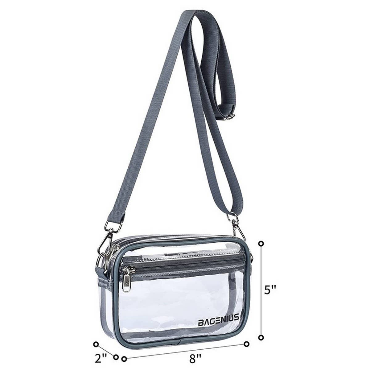 Transparent Detachable Shoulder Strap Crossbodybag_Cwab1312