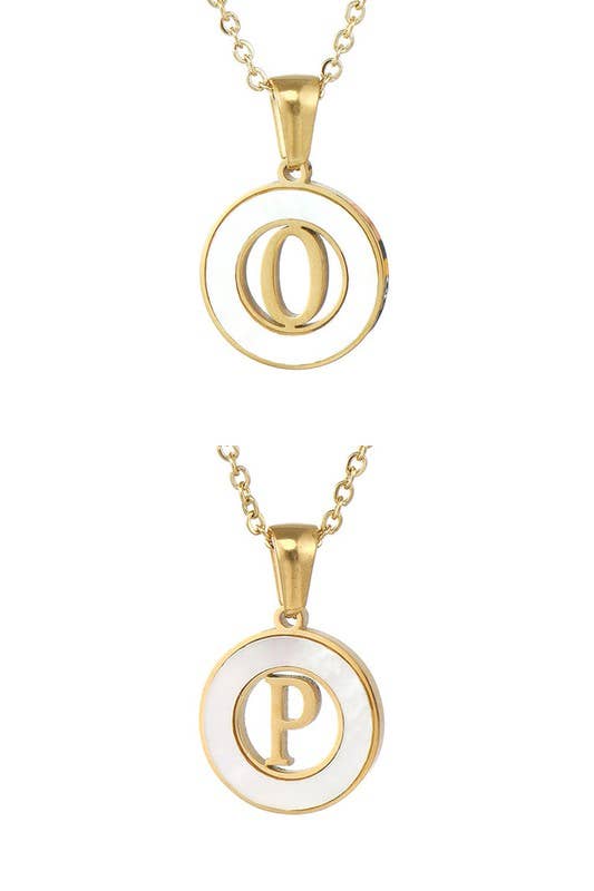 A Z ALPHABET INITIALS PENDANT NECKLACE_CWAJE222