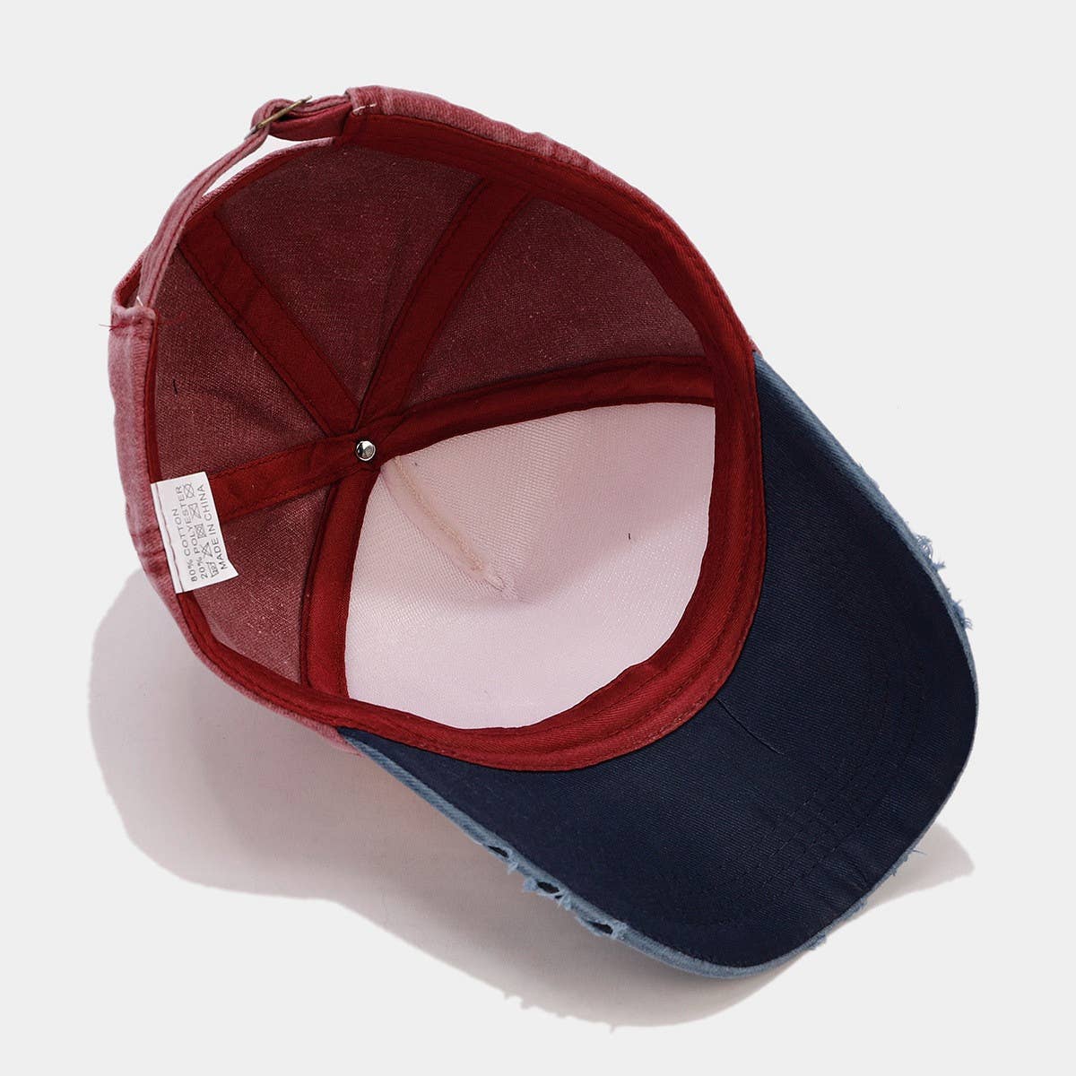 Washed Cotton Ripped Baseball Cap, Golf Style Cwah1568