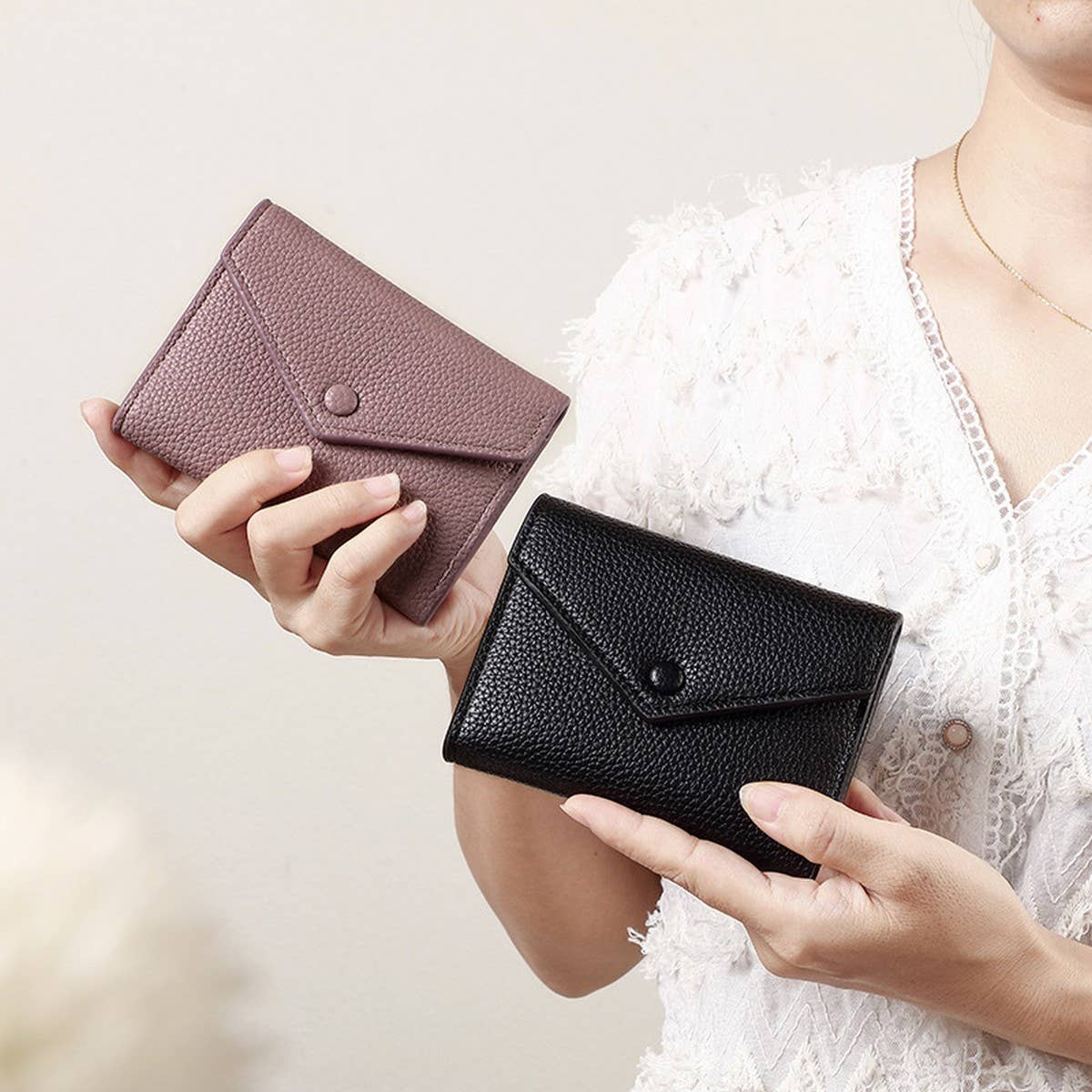 New Autumn Solid Envelope 3-Fold Wallet_Cwab06265