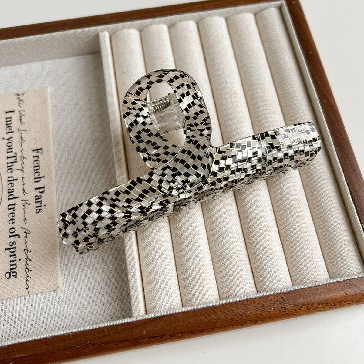 Large Brown Acetate Claw Clip Retro Chic Style_Cwaha6003