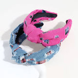 Vintage Denim Knotted Broken Copper Headband