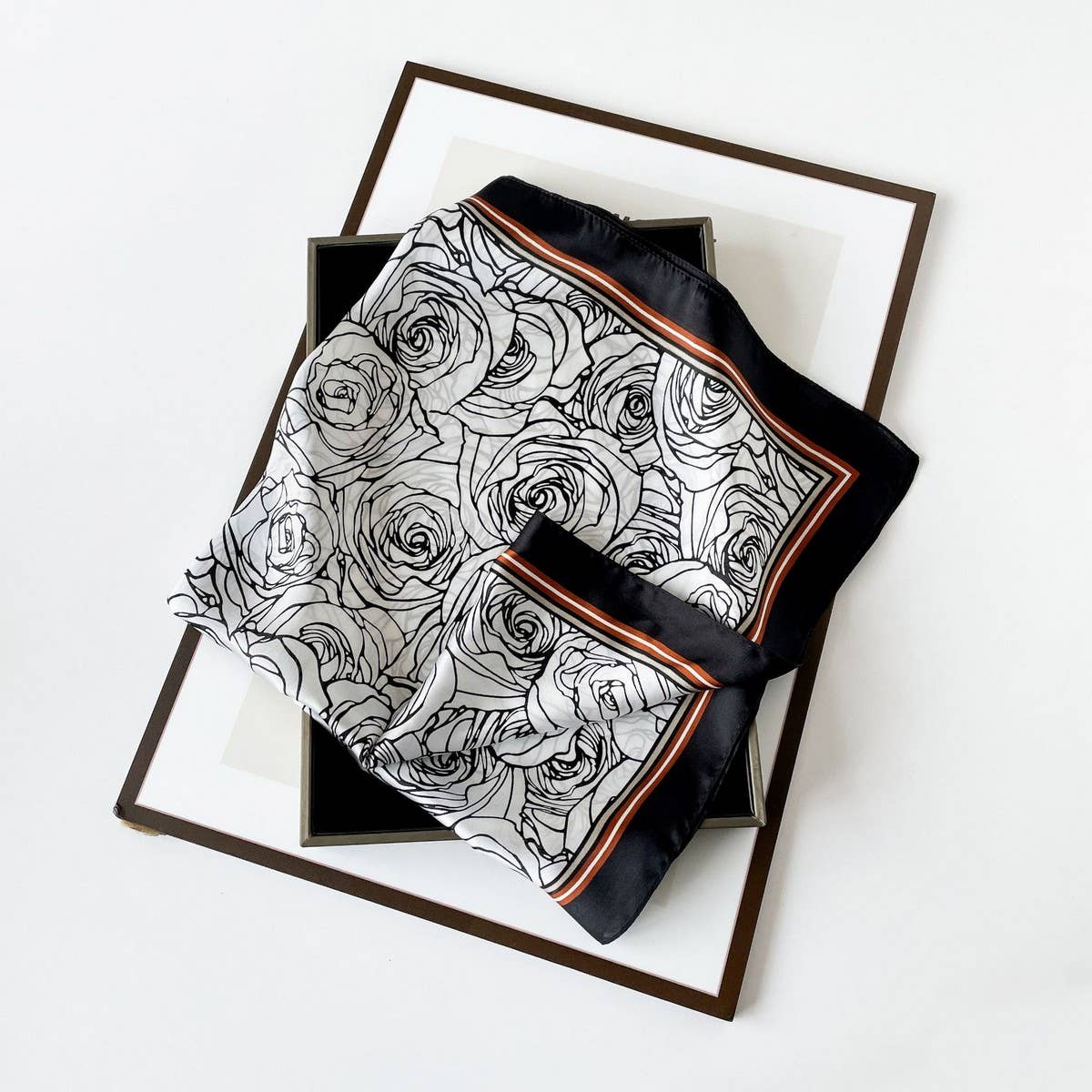 ELEGANT POLKA DOT SATIN SILK SCARF_CWASC0816