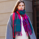 DOPAMINE COLOR MATCHING CASHMERE SCARF WARM_CWASC0220