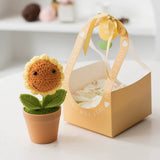 Cwmm9272_Handmade Crocheted Bouquet Gift Sunflower Pot