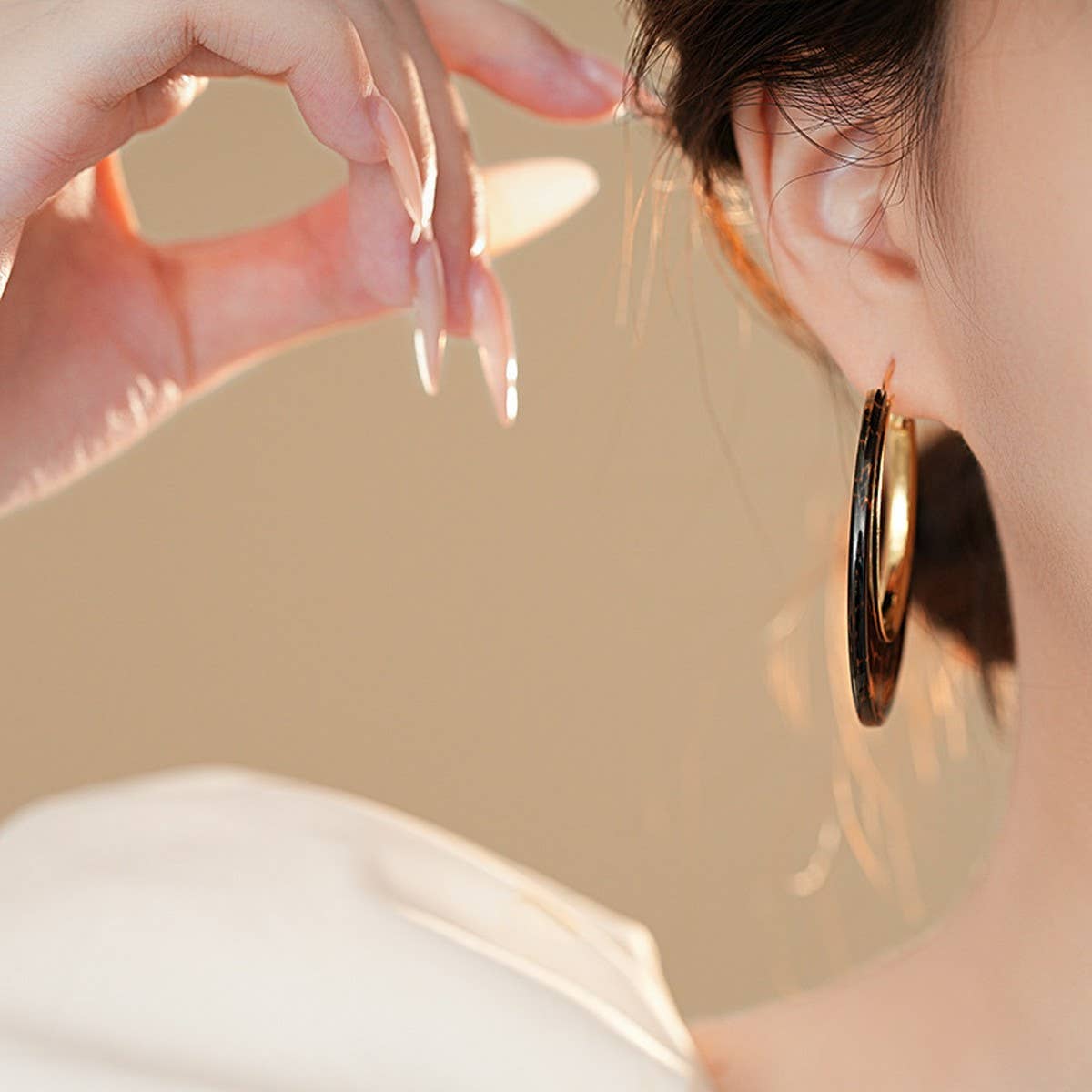 LEOPARD GEOMETRIC VINTAGE EARRINGS_CWAJE2463