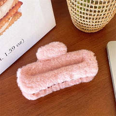 FAUX RABBIT FUR HAIR CLAW ELEGANT WINTER STYLE_CWABE0198