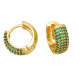 18K GOLD PLATED GEOMETRIC ROUND EARRINGS_CWAJE0978