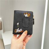 NEW RETRO EMBROIDERED CAT SHORT WALLET_CWAB2569
