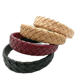 ELEGANT SOLID PU WOVEN DIAMOND HEADBAND_CWAHA6321