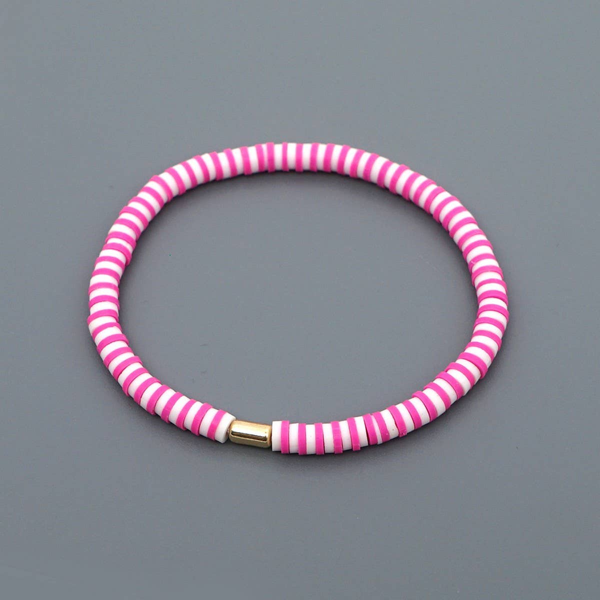 FASHIONABLE MULTI COLOR SOFT CLAY BEADED BRACELET_CWMM3818