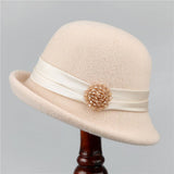 FRENCH RETRO WARM BUCKET HAT WITH PLEATED EDGES_CWAH1794