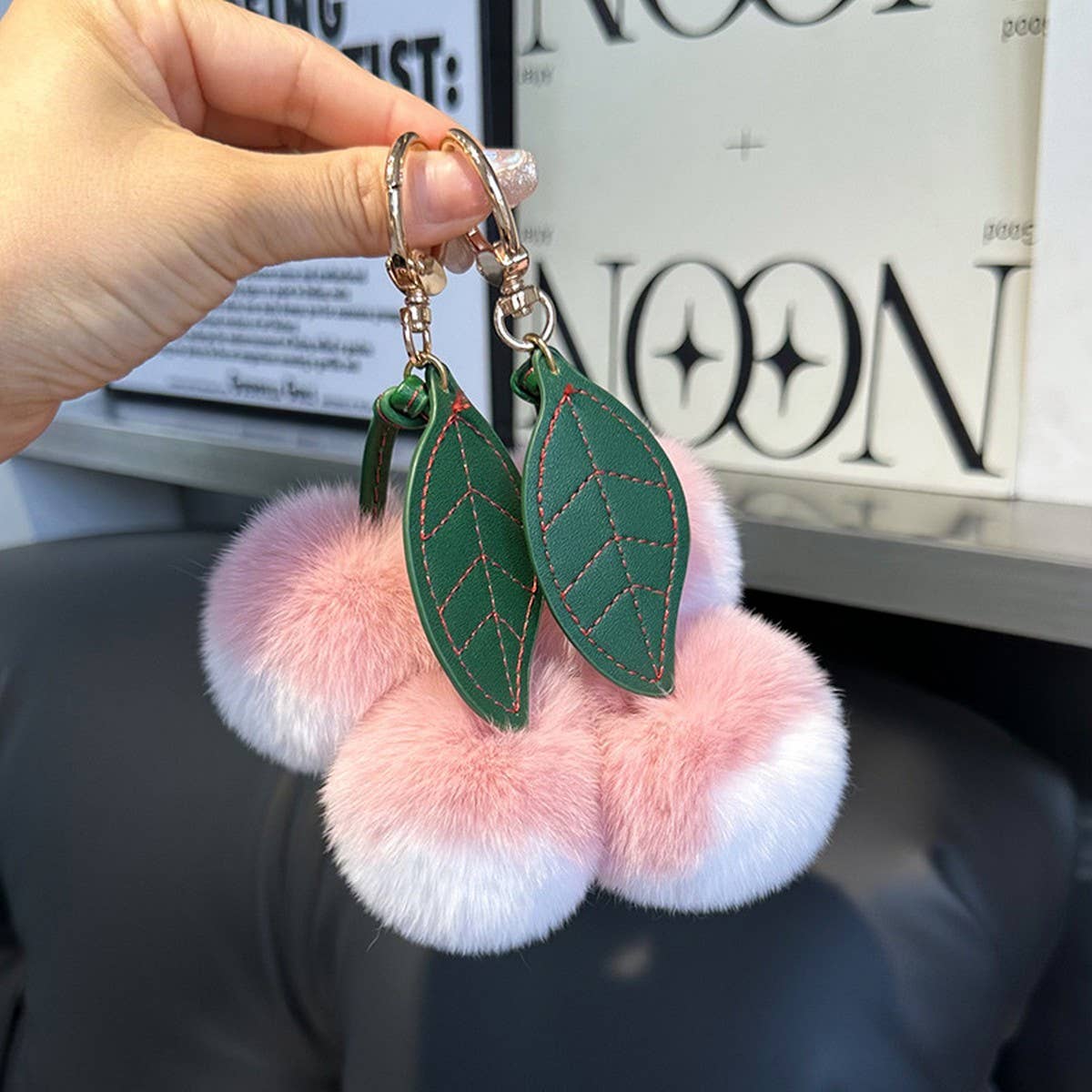 CUTE FUR LITTLE LYCHEE CAR KEYCHAIN BAG PENDANT_CWMM2521