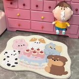 CUTE CAKE FLEECE RUG BEDROOM BATHROOM MAT_CWMM7505
