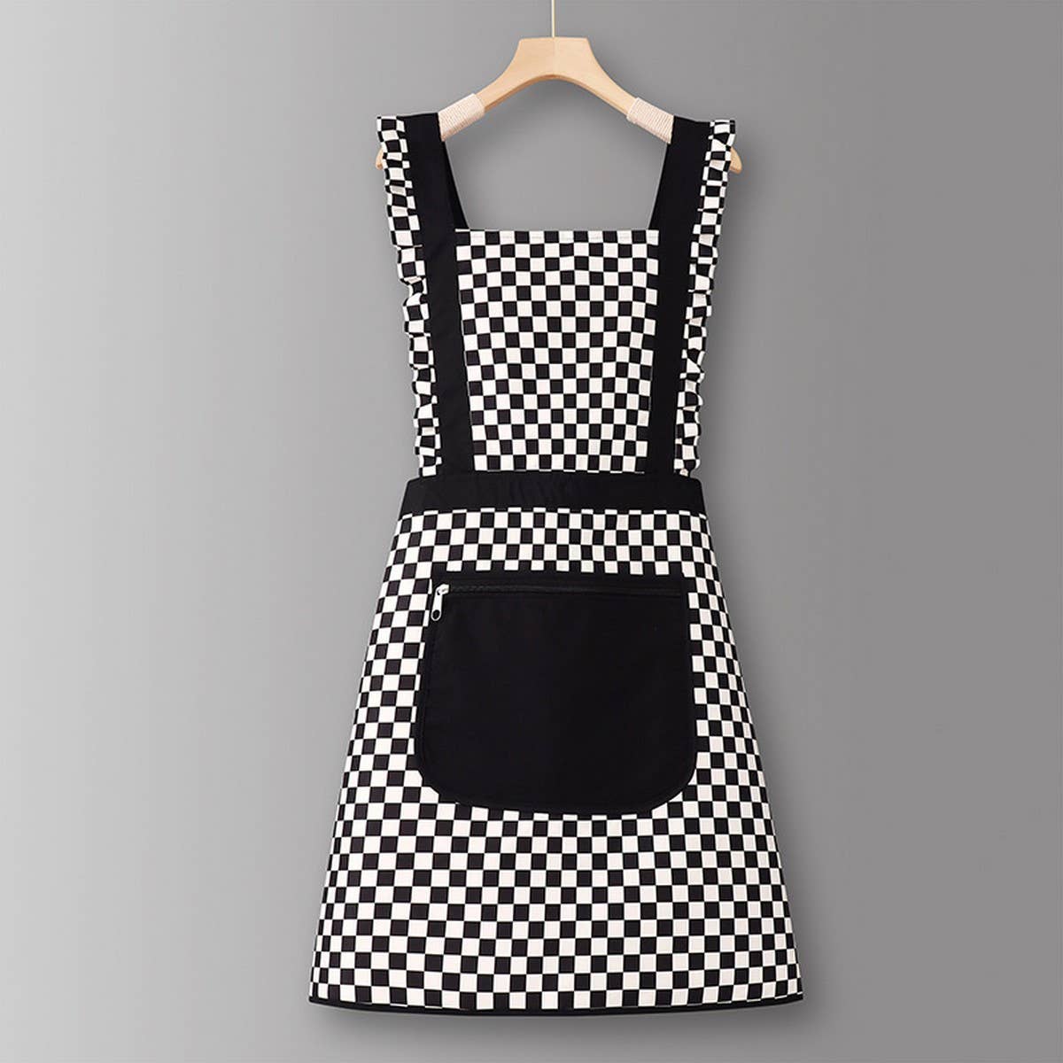 HOUNDSTOOTH SOLID COLOR WATERPROOF WORK APRON_CWMM6792