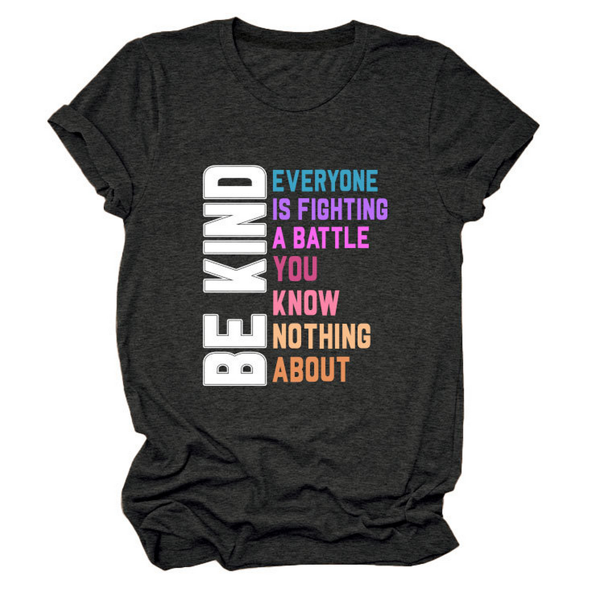 Trendy Womens Tee With Kindness Slogan