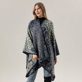 LEOPARD PRINT SCARF SLIT SHAWL FASHION CAPE_CWASC2217