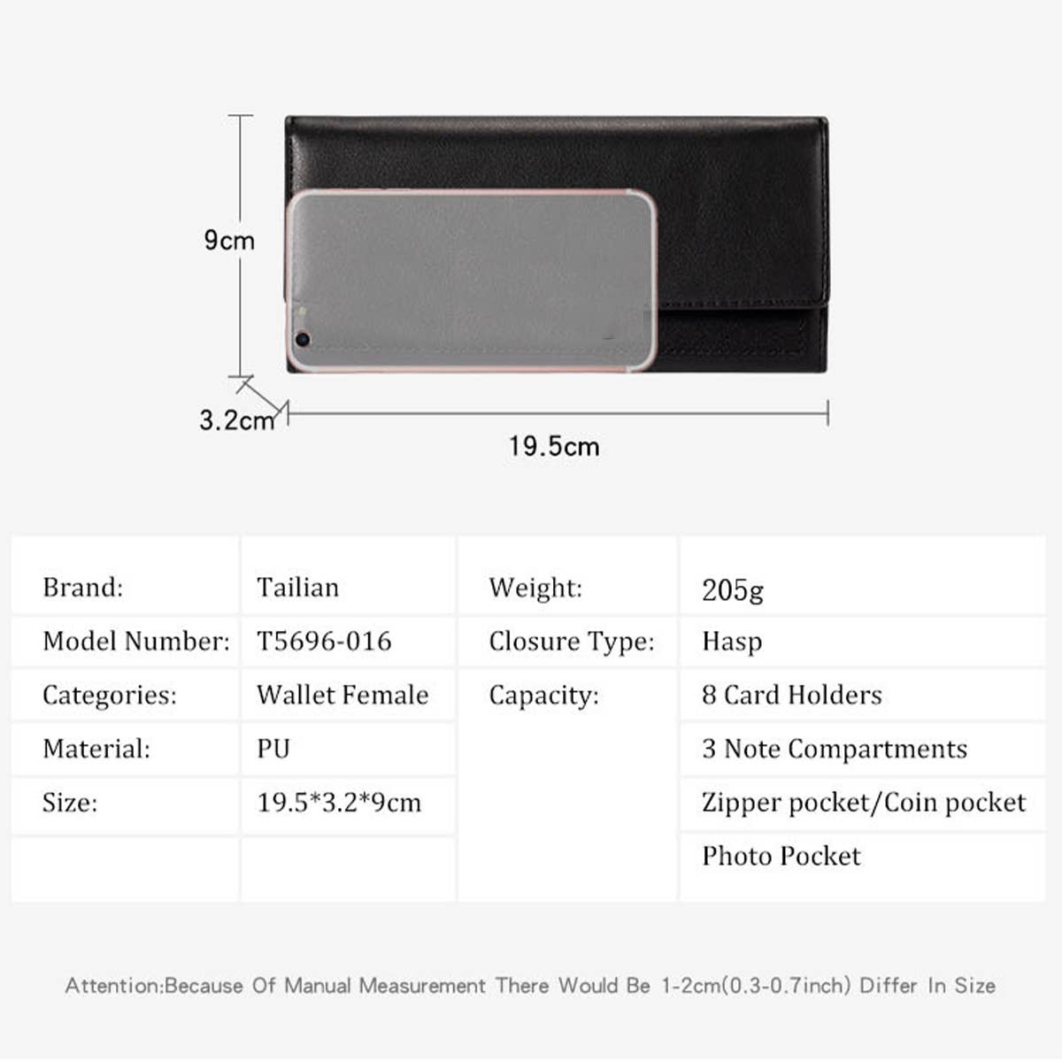 RETRO MULTI POCKET ZIPPER WALLET_CWAB1647