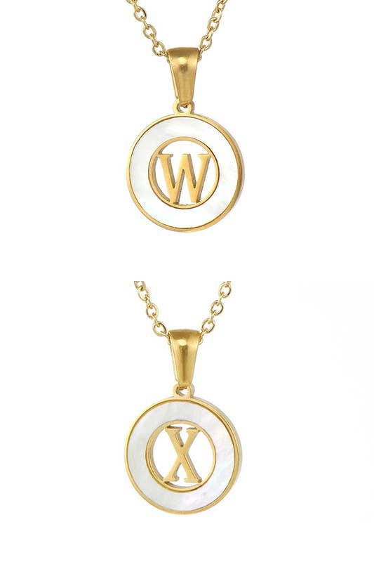 A Z ALPHABET INITIALS PENDANT NECKLACE_CWAJE222