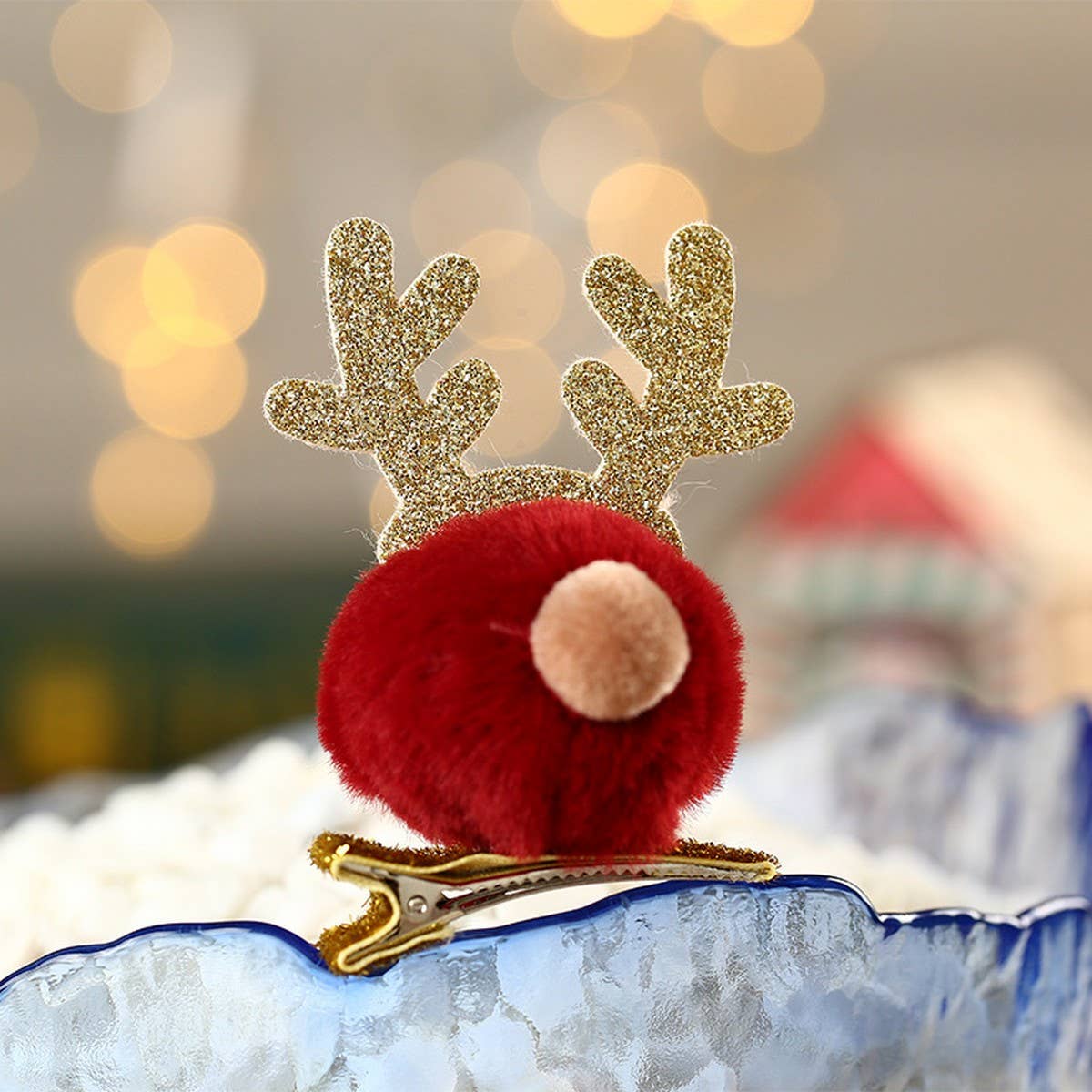 CHRISTMAS CHILDRENS DEER HAIRPIN_CWAHA2748