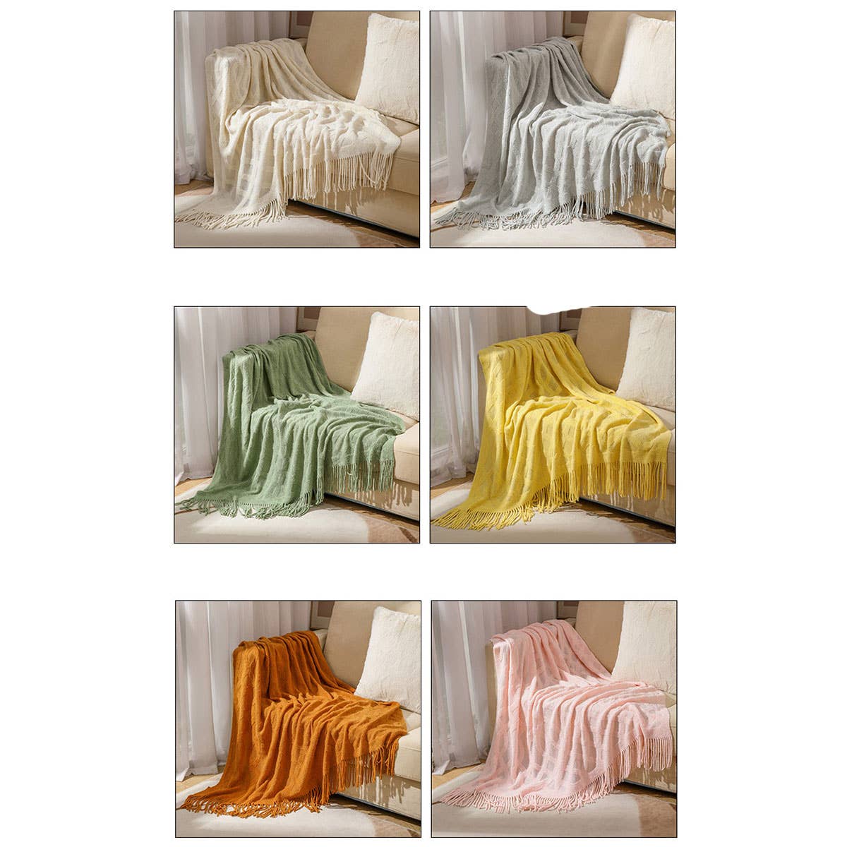 SOFT WARM AND COMFORTABLE TASSEL SOFA BLANKET_CWMM0215